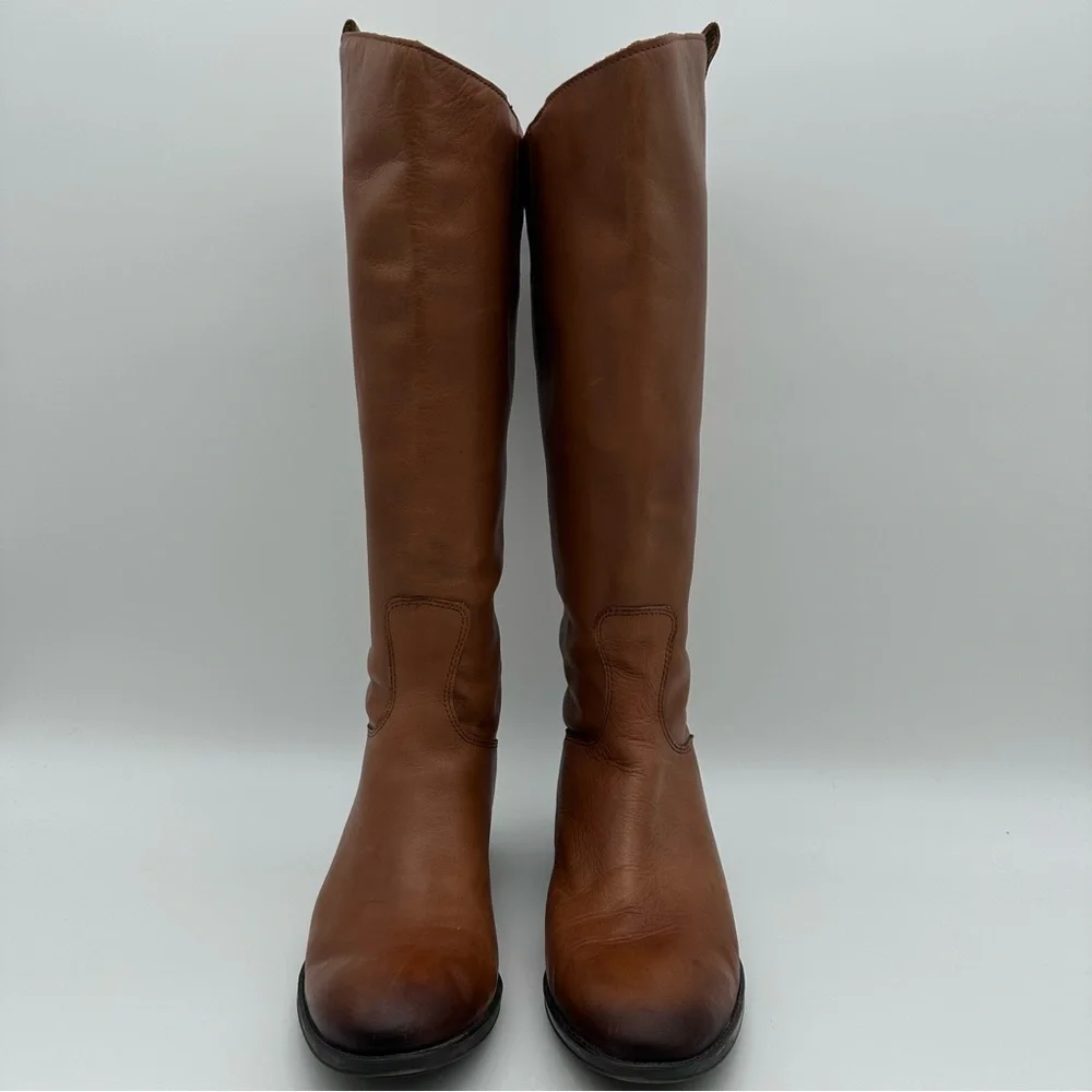 Sam Edelman Penny Tan Leather Knee High Boots - Picture 2 of 13